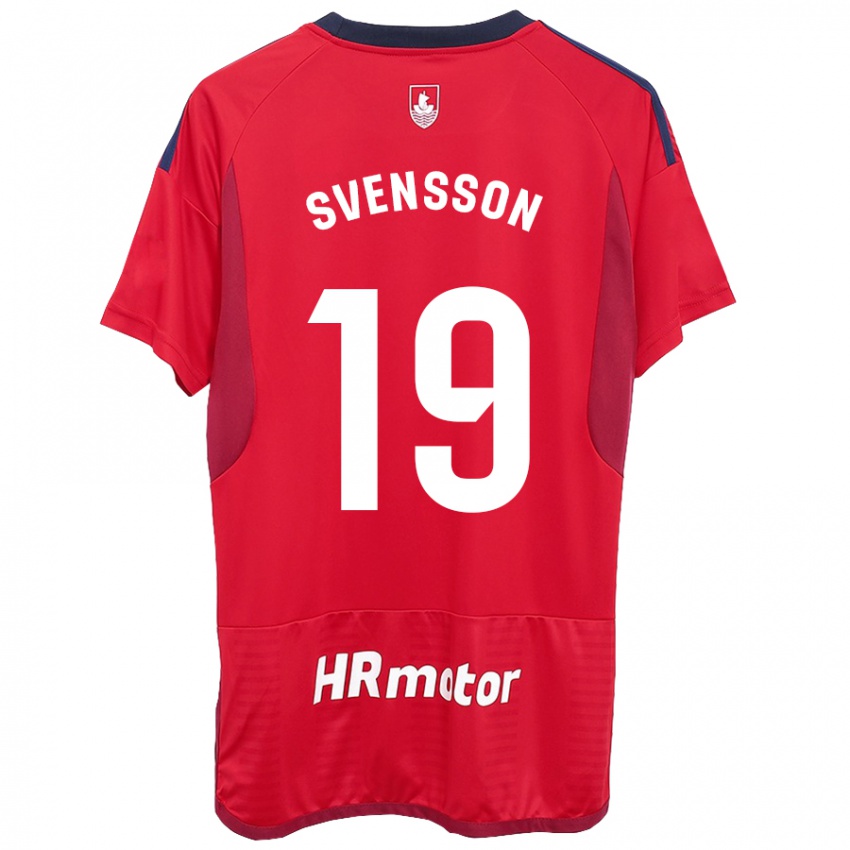 Kinder Max Svensson #19 Rot Heimtrikot Trikot 2023/24 T-Shirt Schweiz