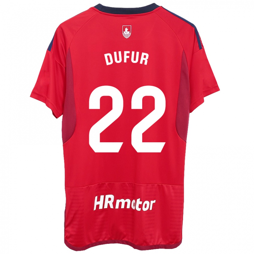 Kinder Ander Dufur #22 Rot Heimtrikot Trikot 2023/24 T-Shirt Schweiz