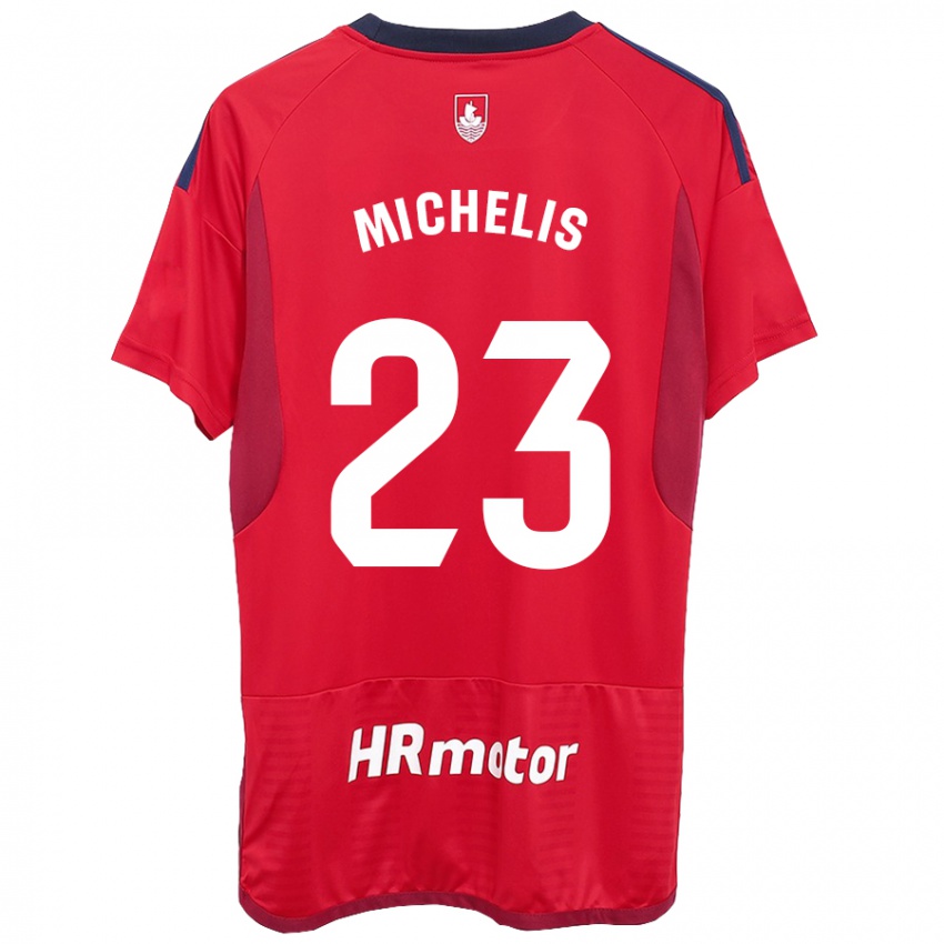 Kinder Nikolaos Michelis #23 Rot Heimtrikot Trikot 2023/24 T-Shirt Schweiz