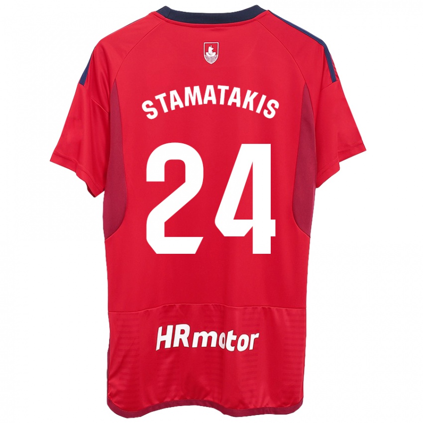 Kinder Dimitrios Stamatakis #24 Rot Heimtrikot Trikot 2023/24 T-Shirt Schweiz