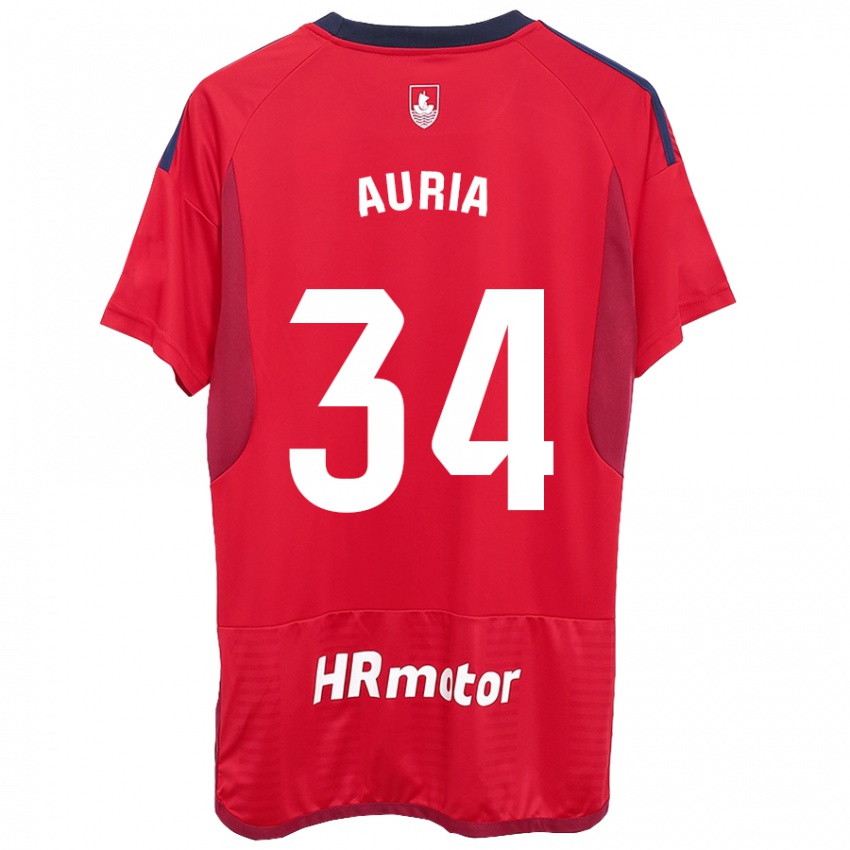 Kinder Miguel Auria #34 Rot Heimtrikot Trikot 2023/24 T-Shirt Schweiz