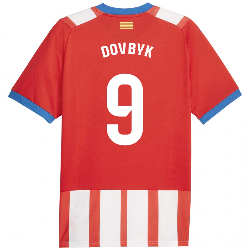 Kinder Artem Dovbyk #9 Rot-Weiss Heimtrikot Trikot 2023/24 T-Shirt Schweiz