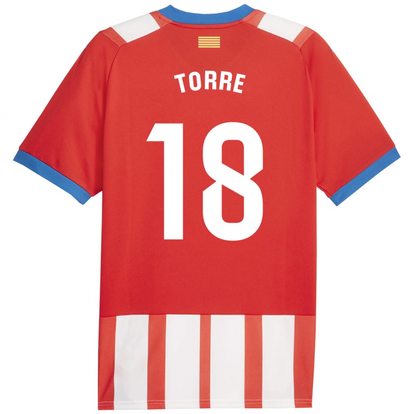 Kinder Pablo Torre #18 Rot-Weiss Heimtrikot Trikot 2023/24 T-Shirt Schweiz