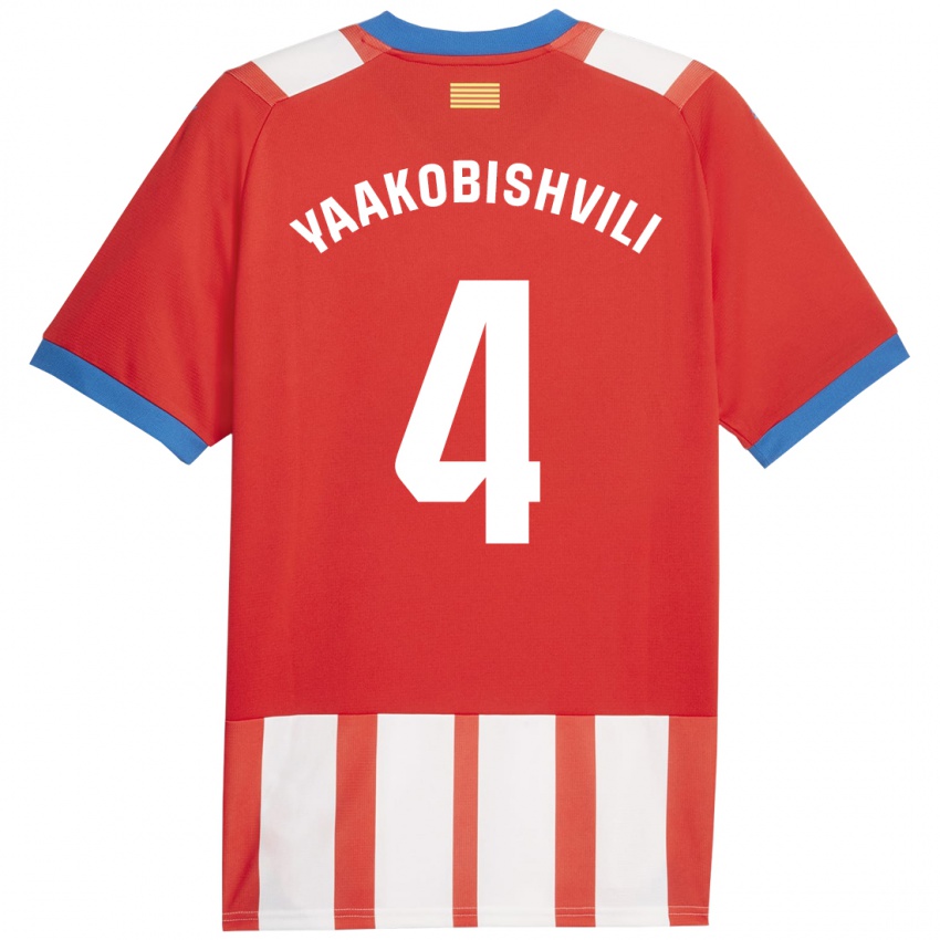 Kinder Antal Yaakobishvili #4 Rot-Weiss Heimtrikot Trikot 2023/24 T-Shirt Schweiz