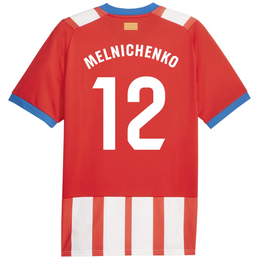 Kinder Dmytro Melnichenko #12 Rot-Weiss Heimtrikot Trikot 2023/24 T-Shirt Schweiz