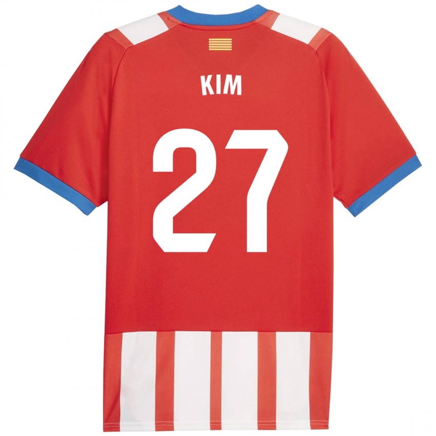 Kinder Min-Su Kim #27 Rot-Weiss Heimtrikot Trikot 2023/24 T-Shirt Schweiz