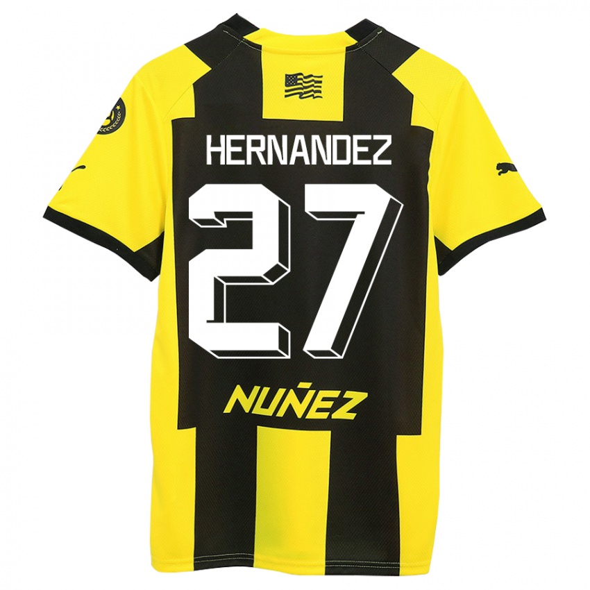 Kinder Lucas Hernández #27 Gelb Schwarz Heimtrikot Trikot 2023/24 T-Shirt Schweiz