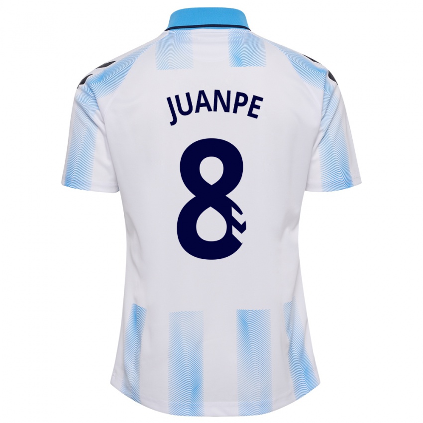 Kinder Juanpe #8 Weiß Blau Heimtrikot Trikot 2023/24 T-Shirt Schweiz