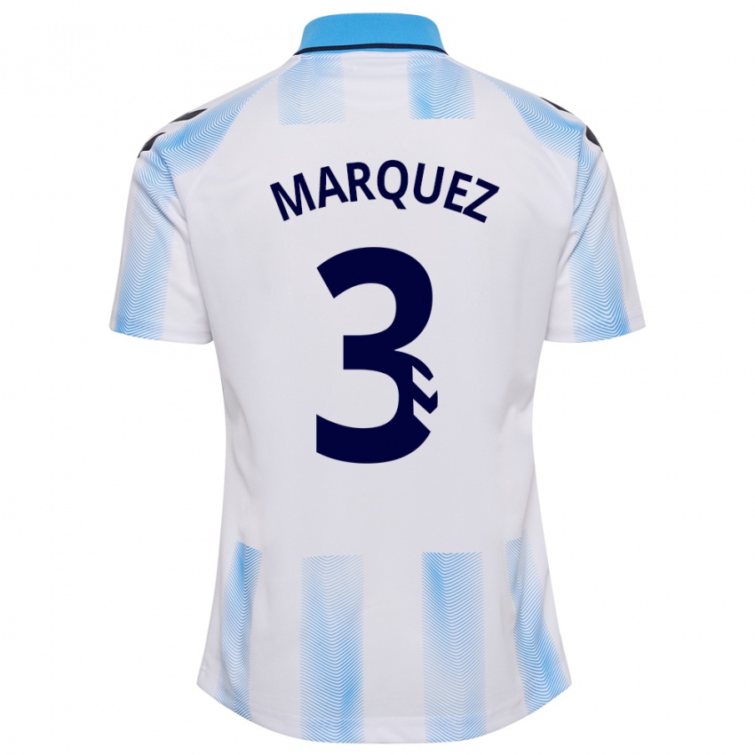 Kinder David Márquez #3 Weiß Blau Heimtrikot Trikot 2023/24 T-Shirt Schweiz