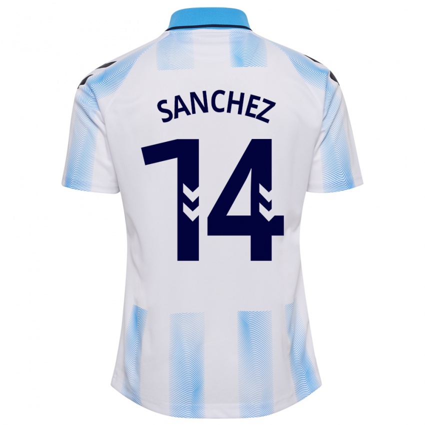 Kinder Rubén Sánchez #14 Weiß Blau Heimtrikot Trikot 2023/24 T-Shirt Schweiz
