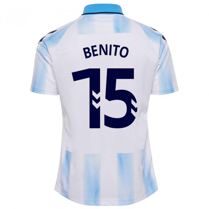 Kinder Iván Benito #15 Weiß Blau Heimtrikot Trikot 2023/24 T-Shirt Schweiz