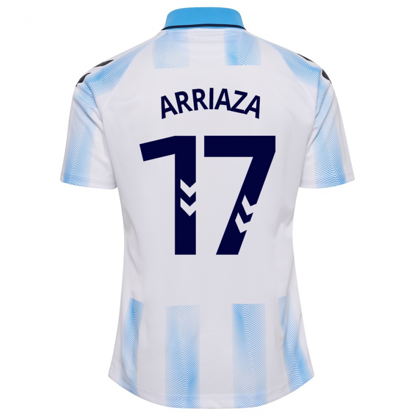 Kinder Pablo Arriaza #17 Weiß Blau Heimtrikot Trikot 2023/24 T-Shirt Schweiz