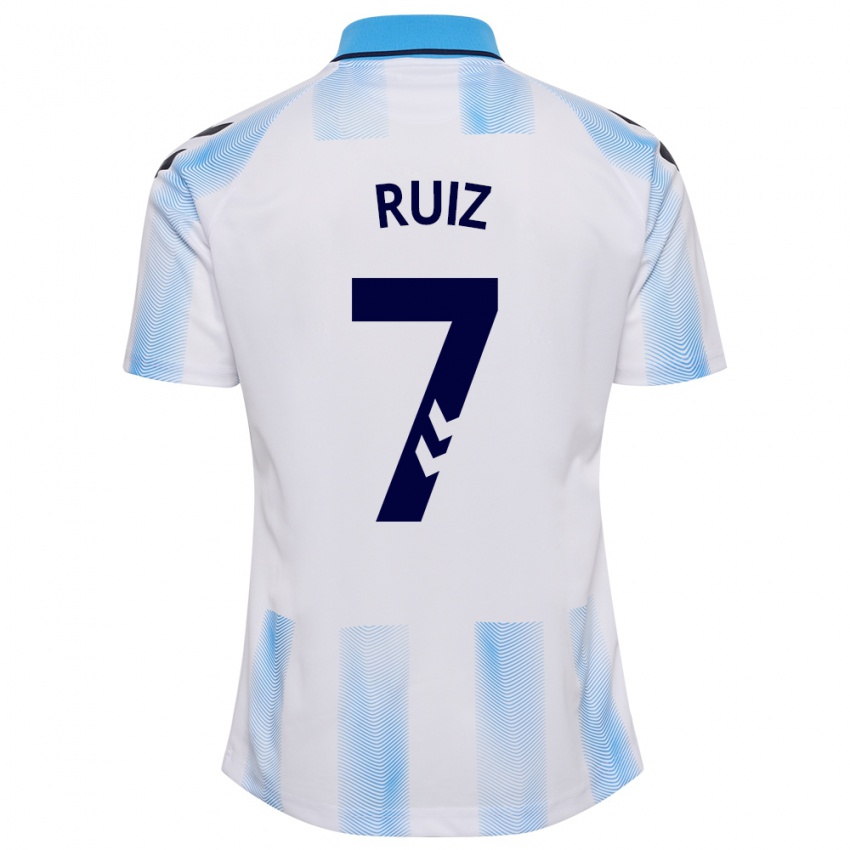 Kinder María Ruiz #7 Weiß Blau Heimtrikot Trikot 2023/24 T-Shirt Schweiz