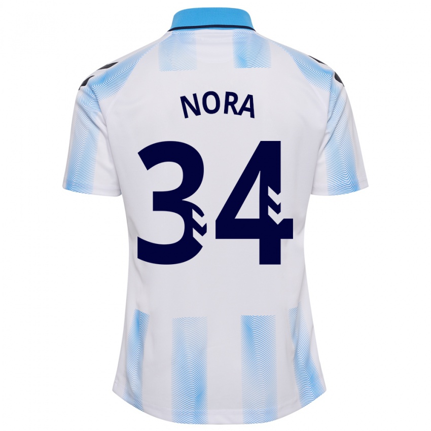 Kinder Nora #34 Weiß Blau Heimtrikot Trikot 2023/24 T-Shirt Schweiz