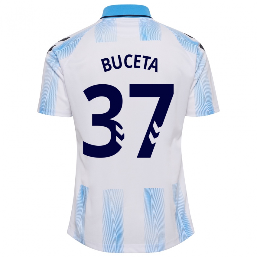 Kinder Ana Buceta #37 Weiß Blau Heimtrikot Trikot 2023/24 T-Shirt Schweiz