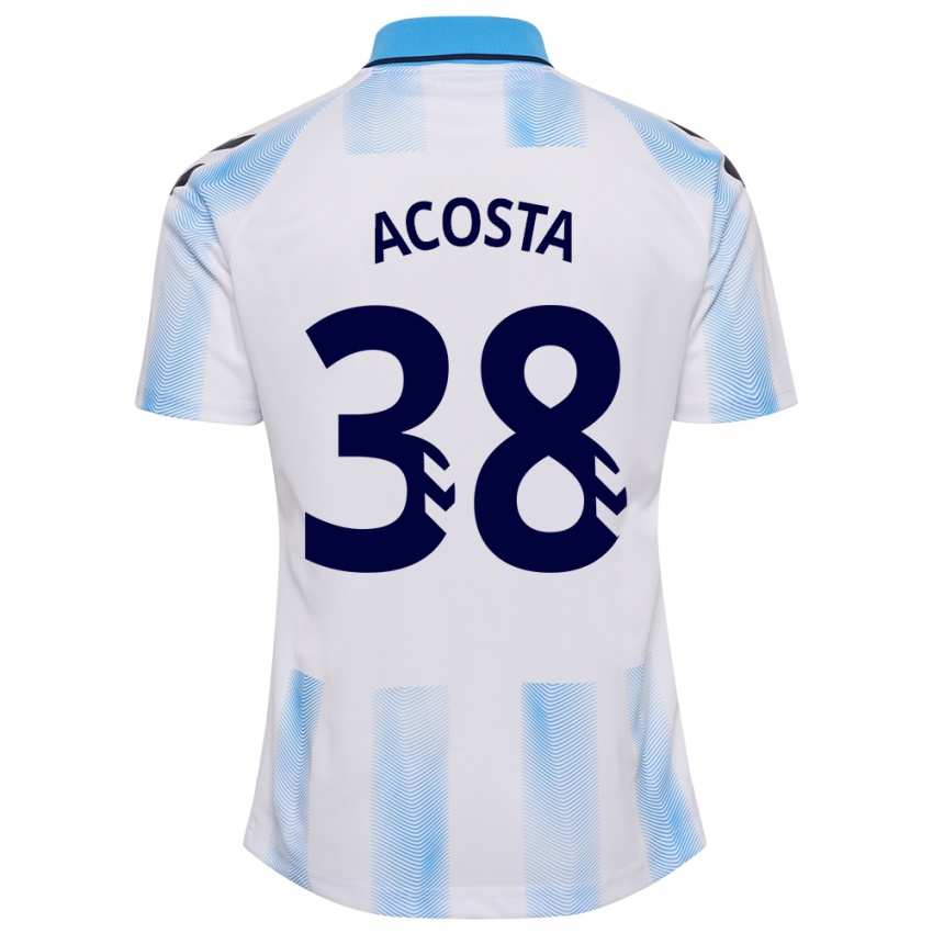 Kinder Judith Acosta #38 Weiß Blau Heimtrikot Trikot 2023/24 T-Shirt Schweiz