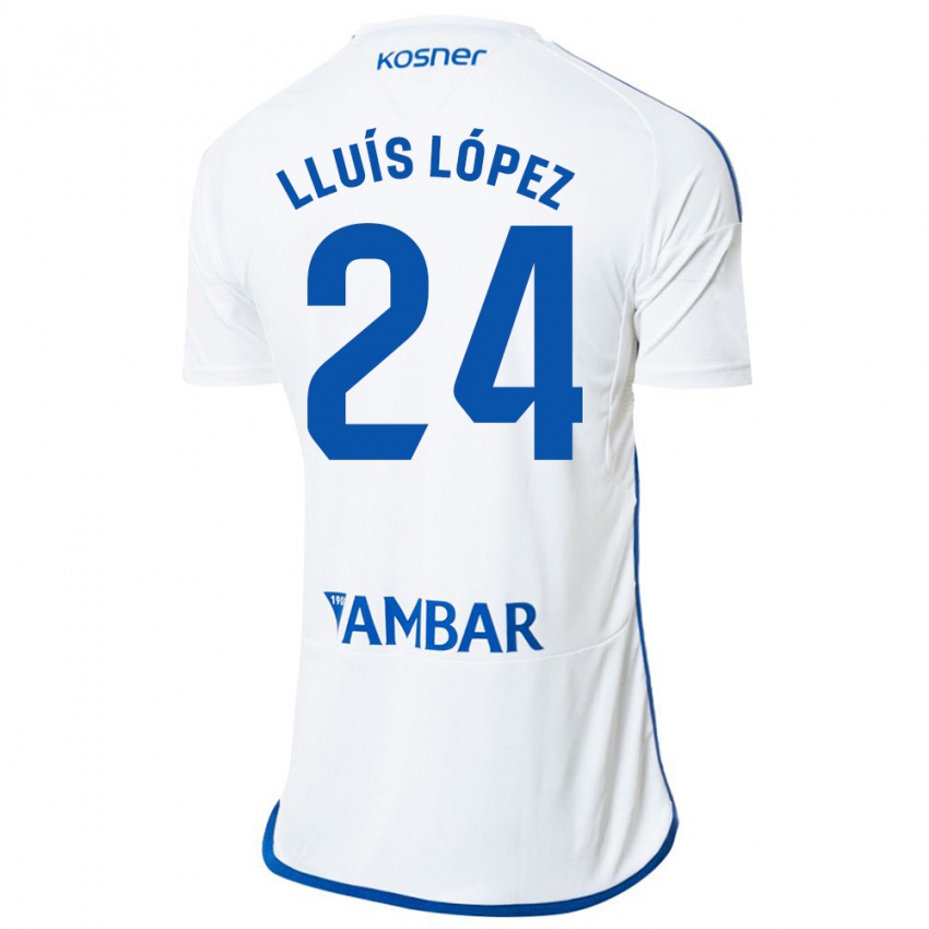 Kinder Lluís López #24 Weiß Heimtrikot Trikot 2023/24 T-Shirt Schweiz