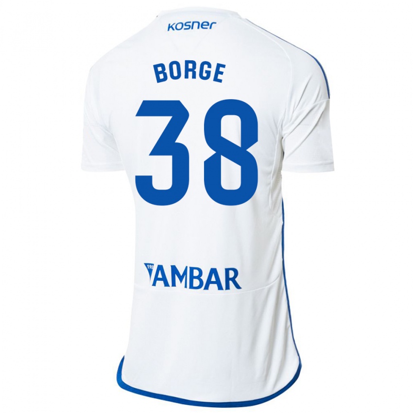 Kinder Andrés Borge #38 Weiß Heimtrikot Trikot 2023/24 T-Shirt Schweiz