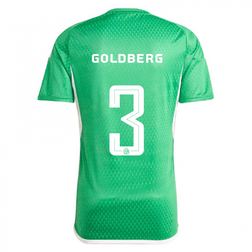 Kinder Shon Goldberg #3 Weiß Blau Heimtrikot Trikot 2023/24 T-Shirt Schweiz