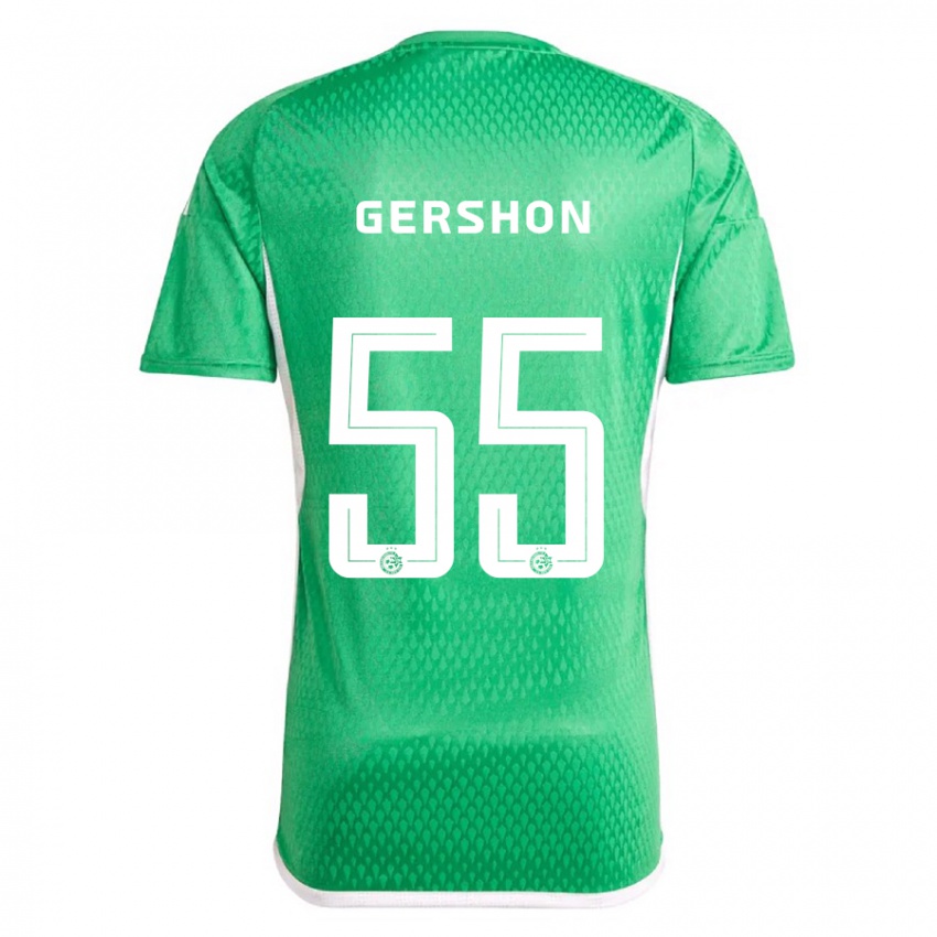 Kinder Rami Gershon #55 Weiß Blau Heimtrikot Trikot 2023/24 T-Shirt Schweiz