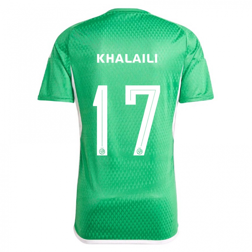 Kinder Iyad Khalaili #17 Weiß Blau Heimtrikot Trikot 2023/24 T-Shirt Schweiz