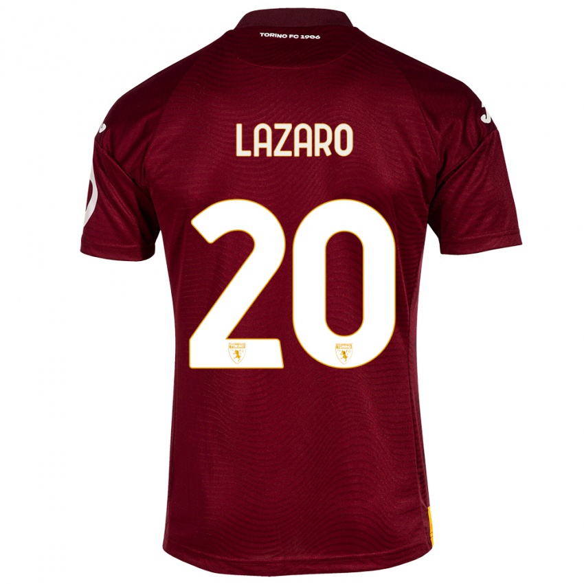 Kinder Valentino Lazaro #20 Dunkelrot Heimtrikot Trikot 2023/24 T-Shirt Schweiz