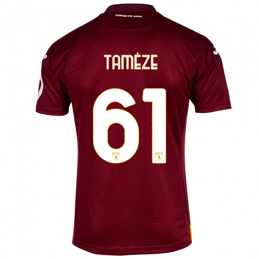 Kinder Adrien Tamèze #61 Dunkelrot Heimtrikot Trikot 2023/24 T-Shirt Schweiz