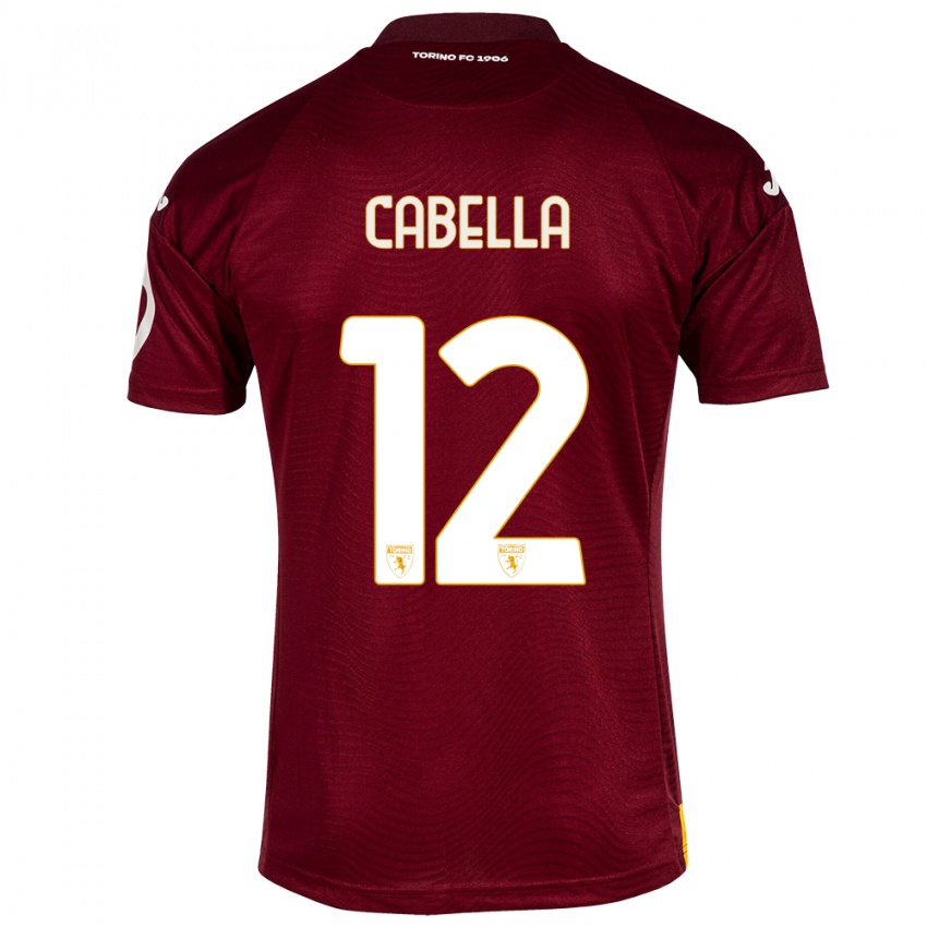 Kinder Matteo Cabella #12 Dunkelrot Heimtrikot Trikot 2023/24 T-Shirt Schweiz