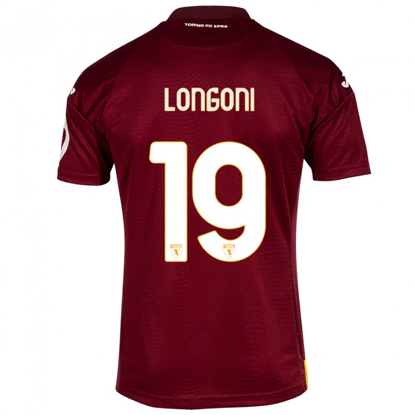 Kinder Marco Longoni #19 Dunkelrot Heimtrikot Trikot 2023/24 T-Shirt Schweiz