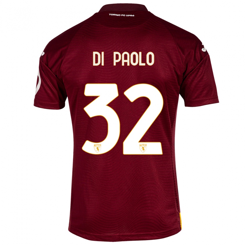 Kinder Sebastiano Di Paolo #32 Dunkelrot Heimtrikot Trikot 2023/24 T-Shirt Schweiz