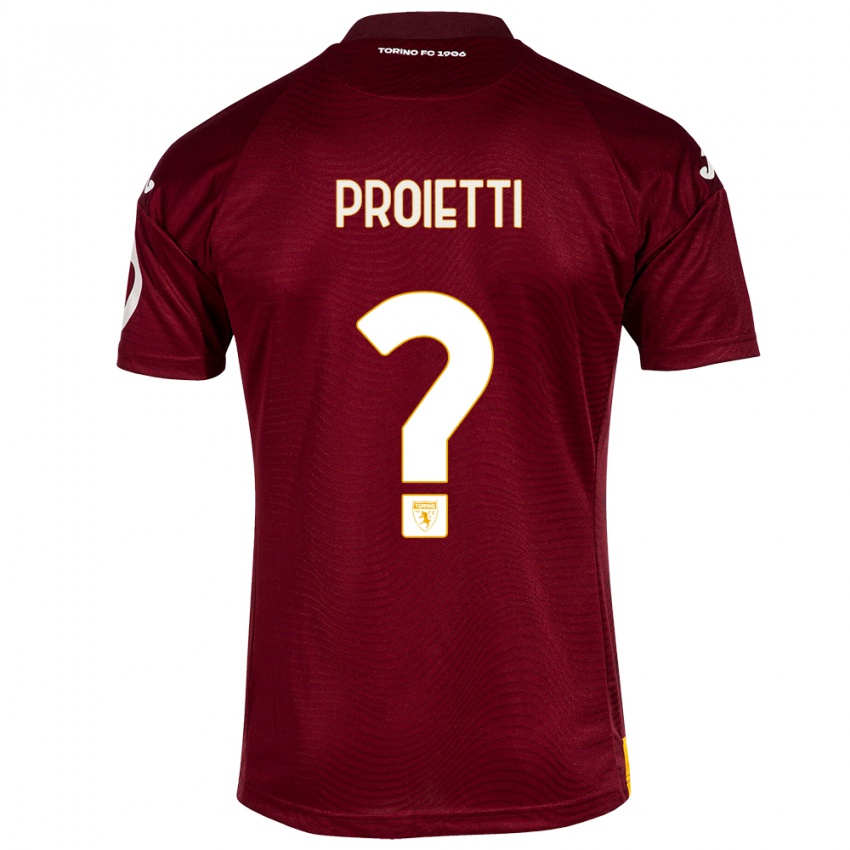 Kinder Riccardo Proietti #0 Dunkelrot Heimtrikot Trikot 2023/24 T-Shirt Schweiz