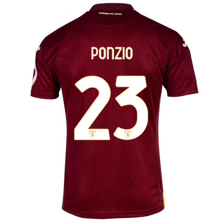 Kinder Erika Ponzio #23 Dunkelrot Heimtrikot Trikot 2023/24 T-Shirt Schweiz