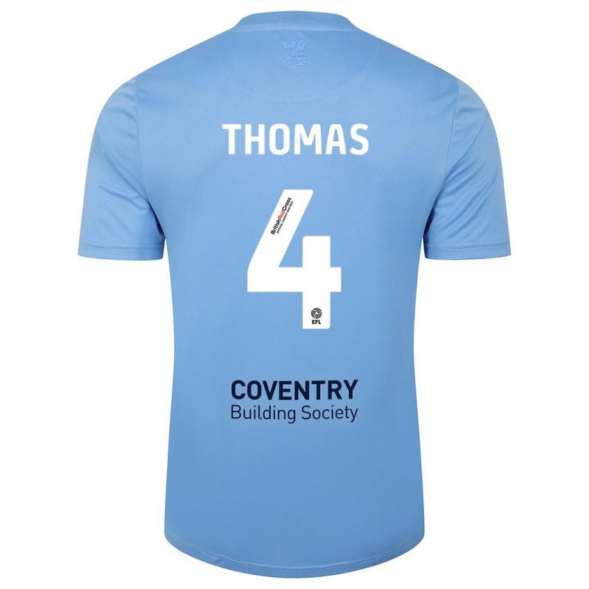 Kinder Bobby Thomas #4 Himmelblau Heimtrikot Trikot 2023/24 T-Shirt Schweiz