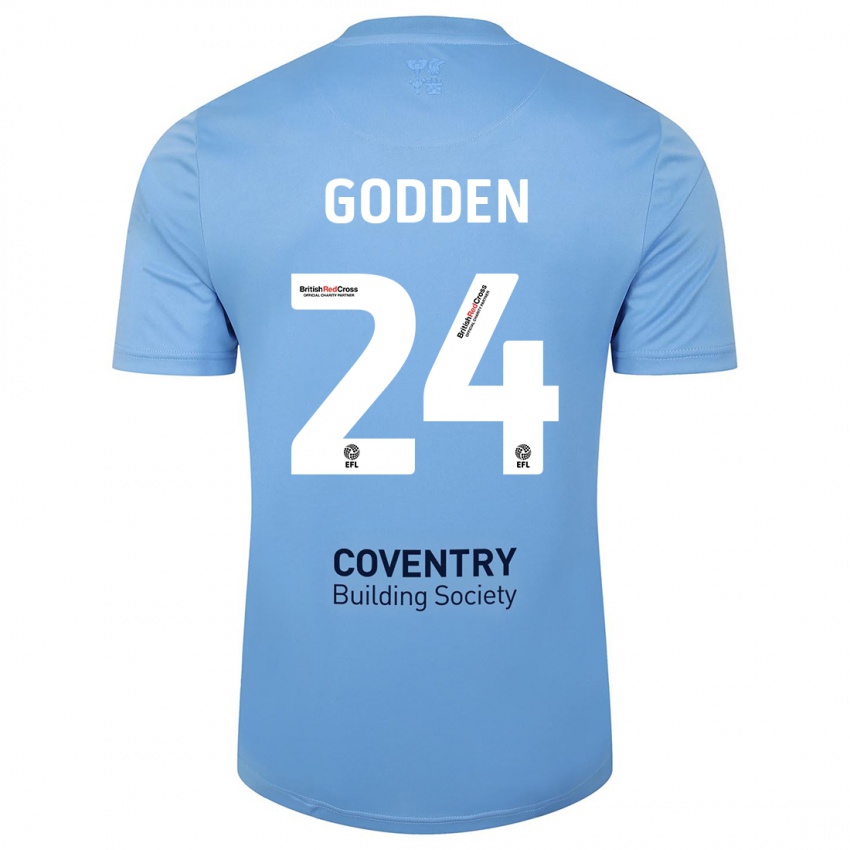 Kinder Matt Godden #24 Himmelblau Heimtrikot Trikot 2023/24 T-Shirt Schweiz