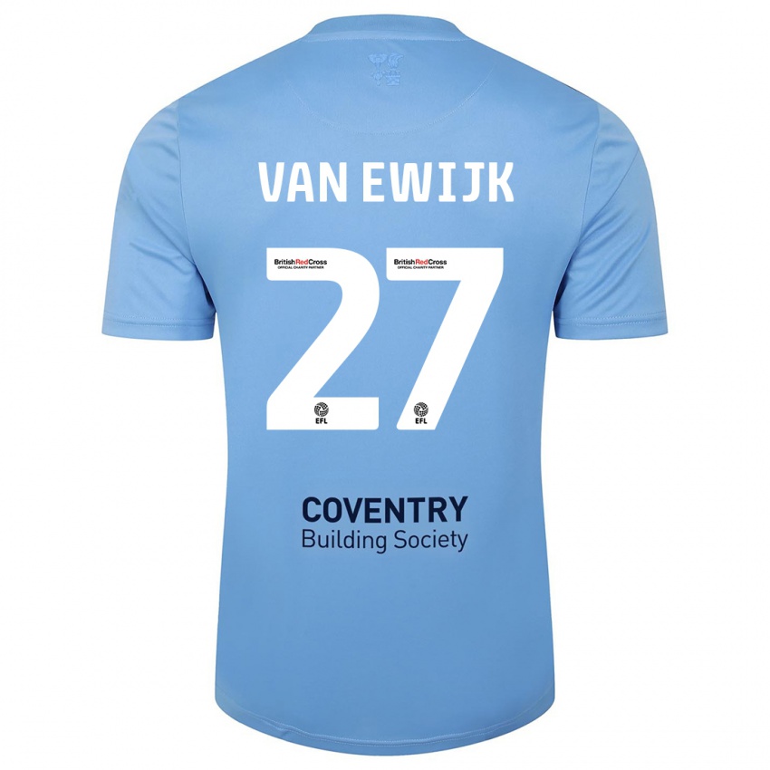 Kinder Milan Van Ewijk #27 Himmelblau Heimtrikot Trikot 2023/24 T-Shirt Schweiz