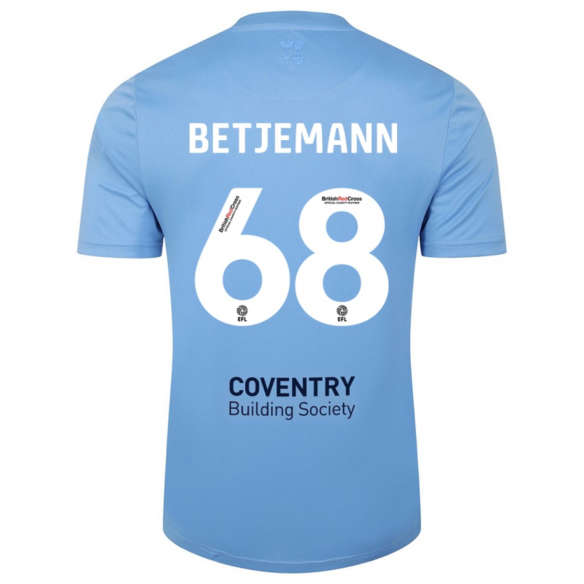 Kinder Elliot Betjemann #68 Himmelblau Heimtrikot Trikot 2023/24 T-Shirt Schweiz