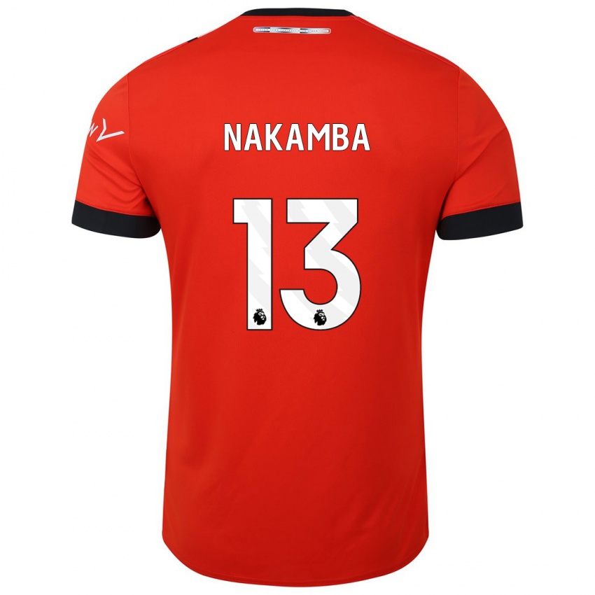 Kinder Marvelous Nakamba #13 Rot Heimtrikot Trikot 2023/24 T-Shirt Schweiz