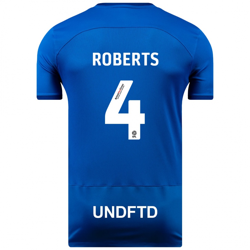 Kinder Marc Roberts #4 Blau Heimtrikot Trikot 2023/24 T-Shirt Schweiz