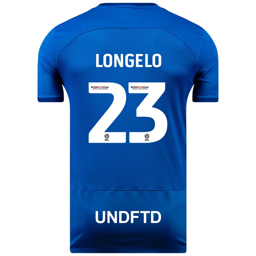 Kinder Emmanuel Longelo #23 Blau Heimtrikot Trikot 2023/24 T-Shirt Schweiz