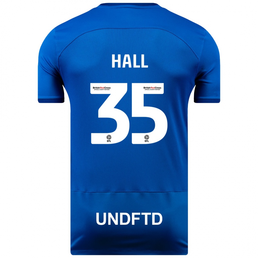 Kinder George Hall #35 Blau Heimtrikot Trikot 2023/24 T-Shirt Schweiz