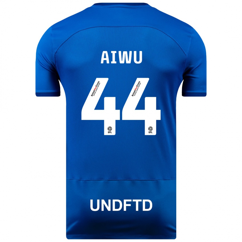 Kinder Emanuel Aiwu #44 Blau Heimtrikot Trikot 2023/24 T-Shirt Schweiz