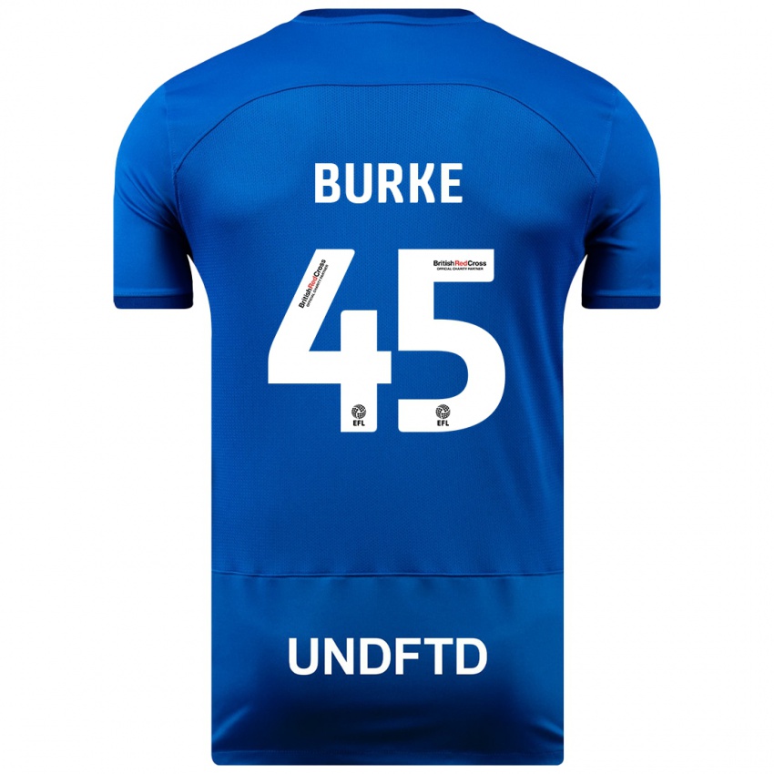 Kinder Oliver Burke #45 Blau Heimtrikot Trikot 2023/24 T-Shirt Schweiz