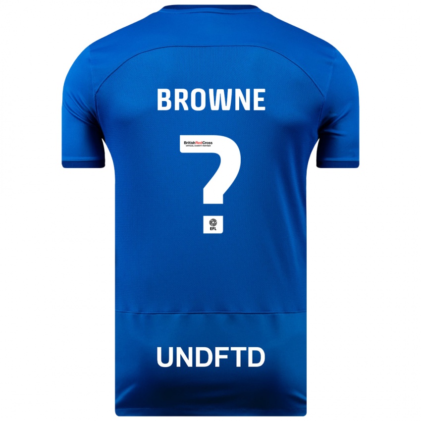 Kinder Rico Browne #0 Blau Heimtrikot Trikot 2023/24 T-Shirt Schweiz