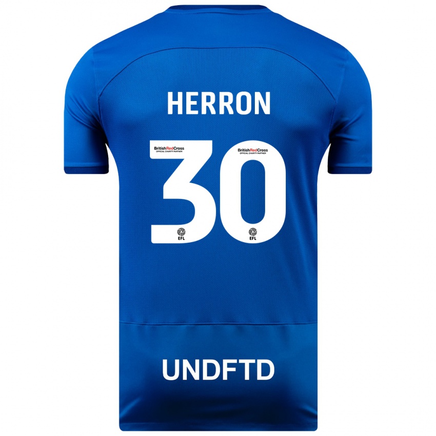 Kinder Neve Herron #30 Blau Heimtrikot Trikot 2023/24 T-Shirt Schweiz