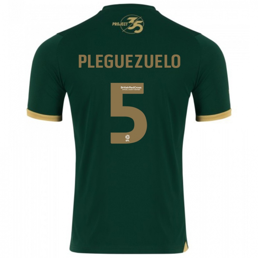 Kinder Julio Pleguezuelo #5 Grün Heimtrikot Trikot 2023/24 T-Shirt Schweiz
