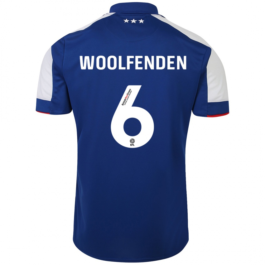 Kinder Luke Woolfenden #6 Blau Heimtrikot Trikot 2023/24 T-Shirt Schweiz