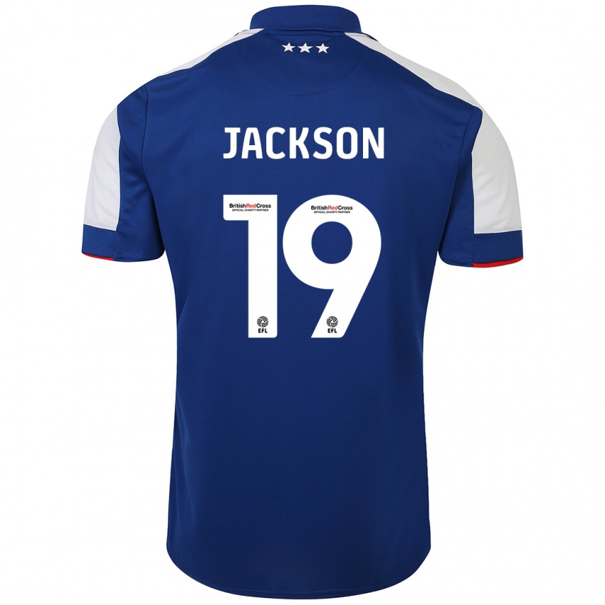 Kinder Kayden Jackson #19 Blau Heimtrikot Trikot 2023/24 T-Shirt Schweiz
