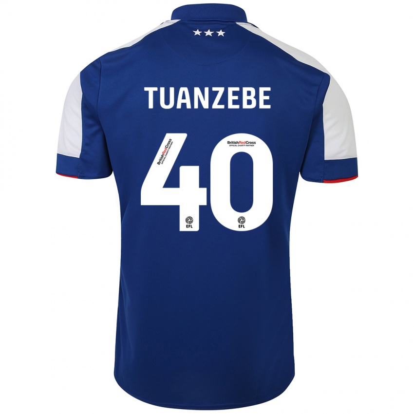 Kinder Axel Tuanzebe #40 Blau Heimtrikot Trikot 2023/24 T-Shirt Schweiz