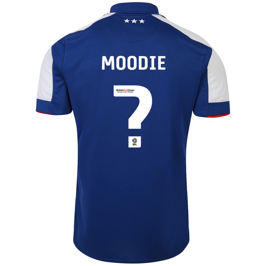 Kinder Paul Moodie #0 Blau Heimtrikot Trikot 2023/24 T-Shirt Schweiz