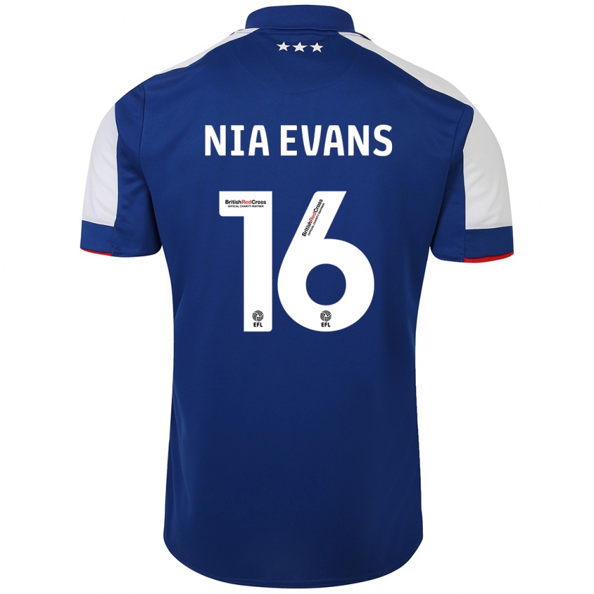 Kinder Nia Evans #16 Blau Heimtrikot Trikot 2023/24 T-Shirt Schweiz